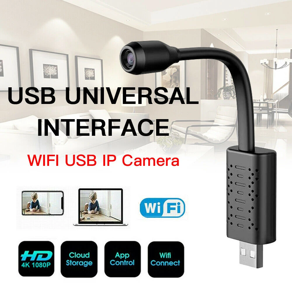 Новое поступление 2022 черная мини-USB IP-камера Беспроводные Wi-Fi 1080P HD веб-камеры