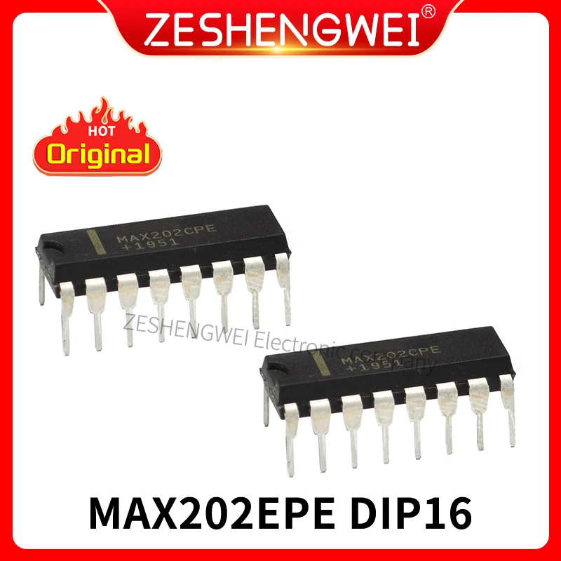 

10pcs/lot MAX232CPE MAX232 MAX202CPE MAX202 2DVR/2RCVR RS232 5V 16-DIP In Stock