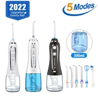 5 modes 300ml oral irrigator usb rechargeable dental water flosser jet portable irrigator dental teeth cleaner 6 jet tips