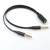 3 5mm mic stereo audio adapter audio cable for pc laptop 1 3 5mm female to 2 male y splitter cable audio cable adapter in stock