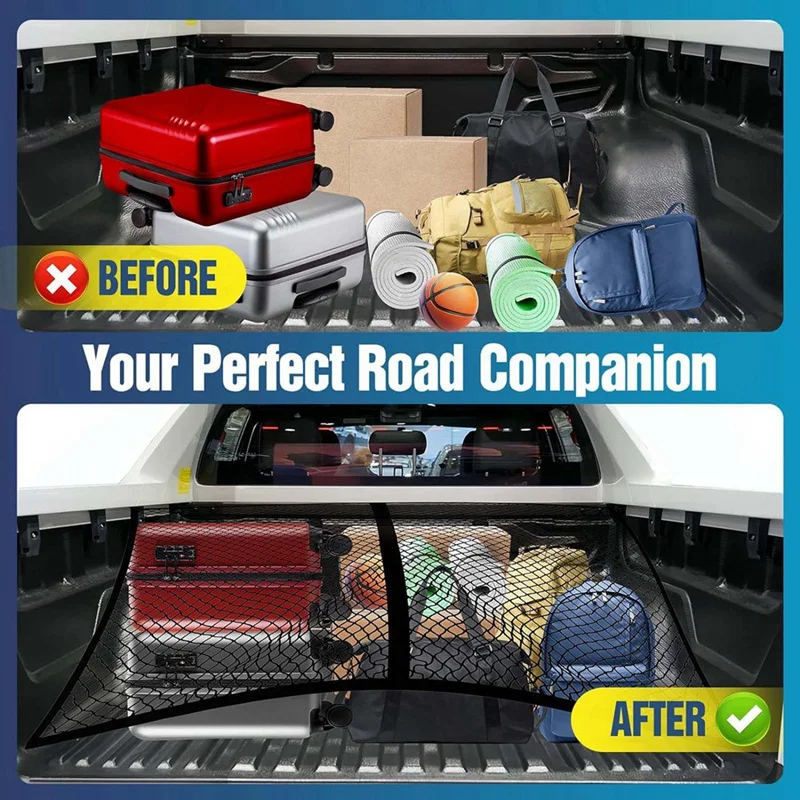 Высокоэластичная грузовая сетка для пикапа грузовой сетки растяжка 4X4 фута до