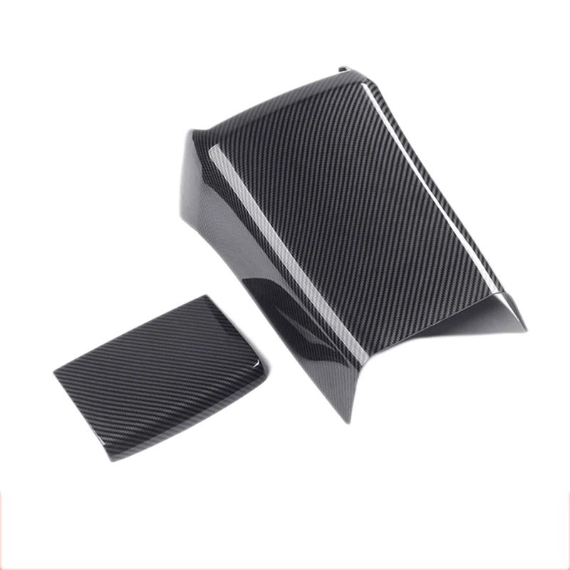 

Carbon Fiber Car Rear Armrest Box Anti-Kick Plate Armrest Panel Trim Cover for 10Th 2016-2019 Armrest Box Anti-Kick Trim