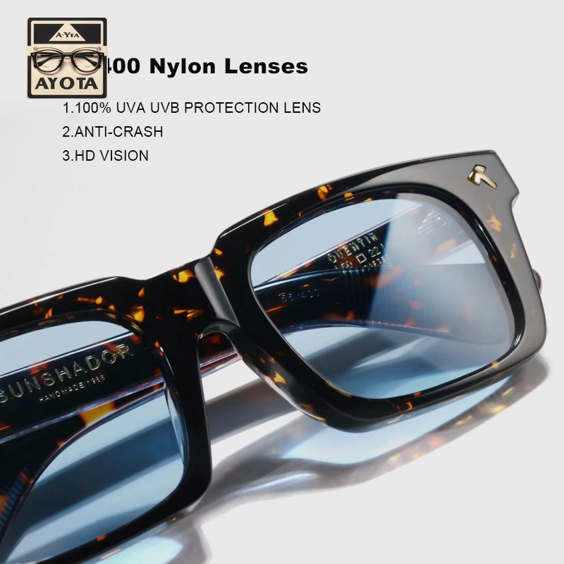 Винтажные черепаховые ацетатные солнцезащитные очки мужские дизайнерские