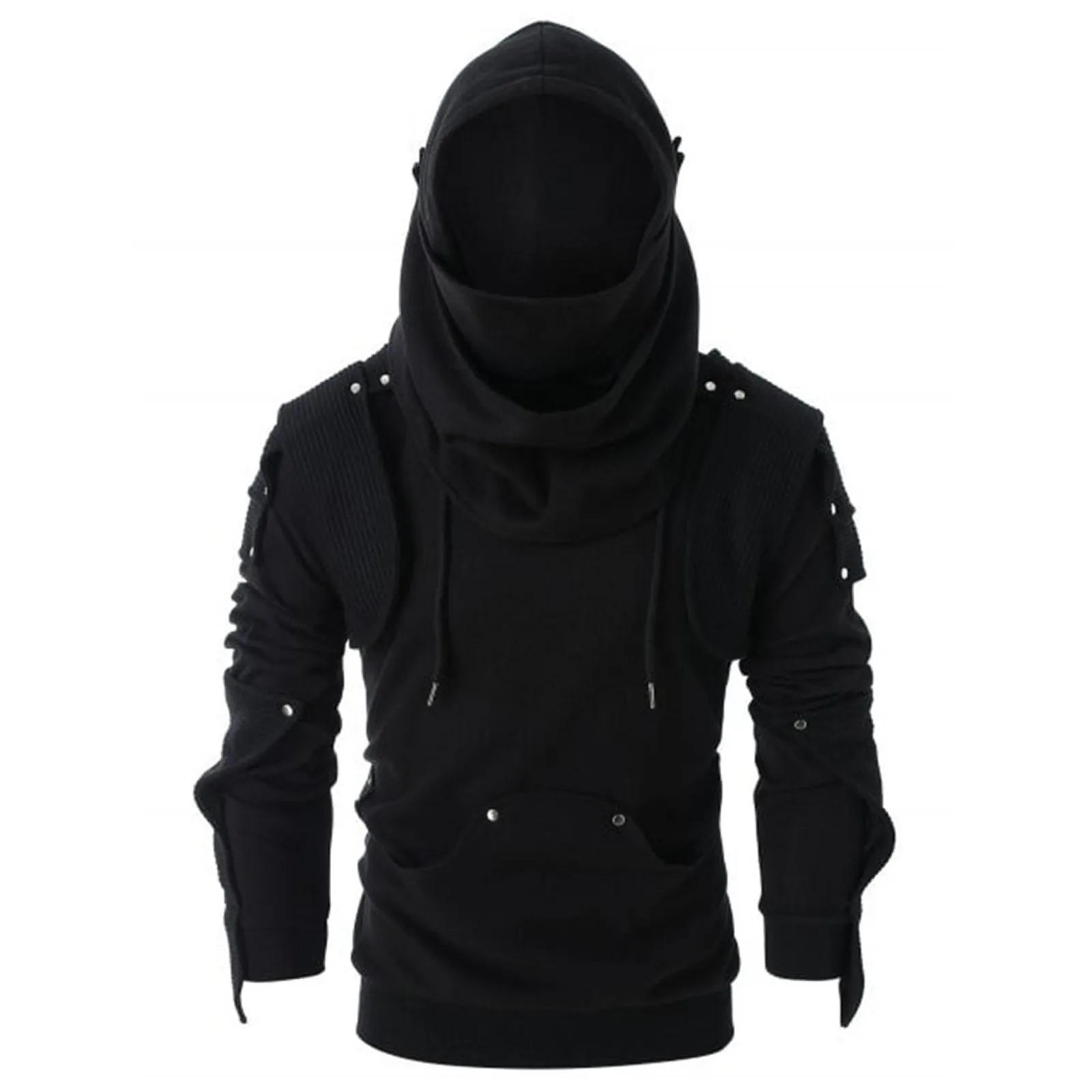 

Fleece Men's Hoodies solid color Pullover Autumn Winter Casual Hoodies Men Outwear Sweatshirts Male Hooded Collar Loose