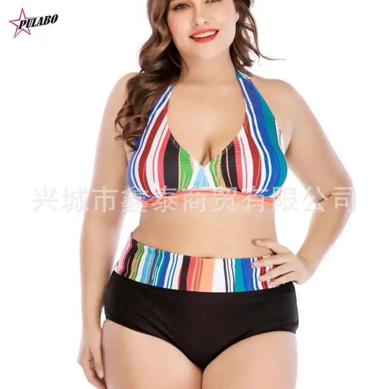 Женский купальник пуш-ап с высокой талией и цветочным принтом