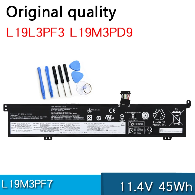 Аккумулятор L19M3PF7 L19D3PF4 L19L3PF3 L19M3PD9 для Lenovo Ideapad Creator 5-15IMH05 Gaming 3 15ARH05 Thinkbook 15p IMH 5B10W89843