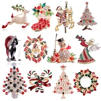 yw gairu fashion christmas tree female gifts brooch jewelry shoes old man elk garland snowflake bell backpack pin accessories