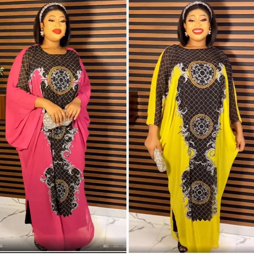 

Elegant African Dresses For Women 2023 Dashiki Spring Summer Maxi Dress Ladies Traditional African Clothing Fairy Dreaes