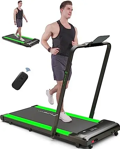 

in 1 Under Desk Treadmill, 3.0HP Folding Treadmill with 300 LBS for Home, Portable Compact Walking Pad with 12 Programs Gym equi