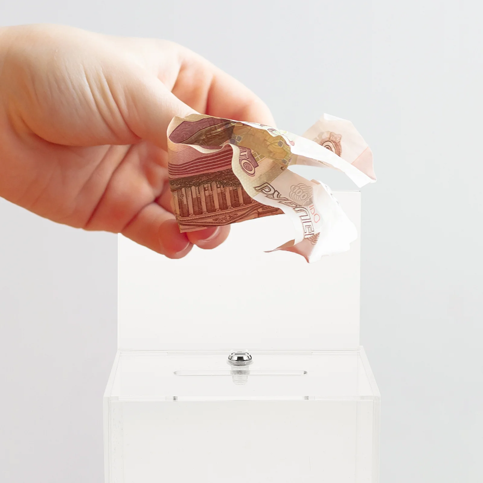 

Acrylic Donation Box Transparent Ballot Box Clear Suggestion Box Donation Box for Fundraising