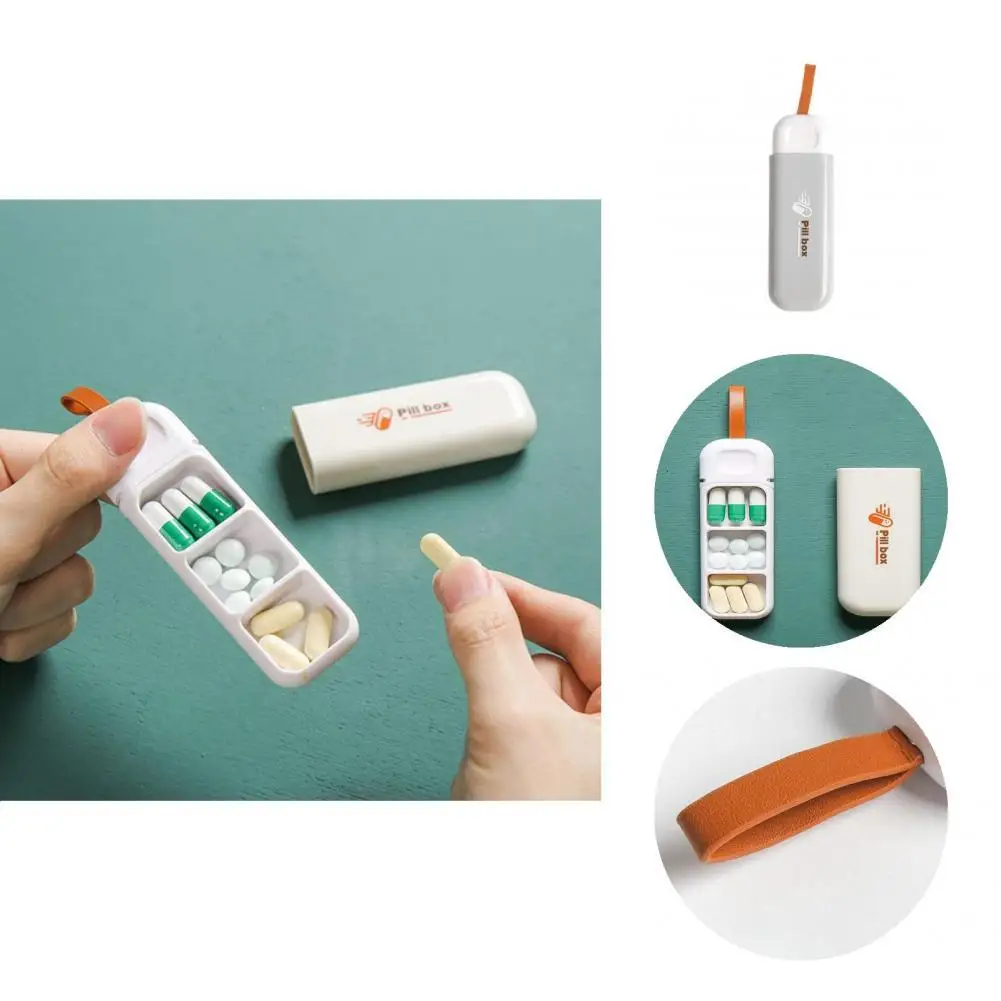

Sealed PP Compartments Travel Medication Reminder Pill Box for Outdoor