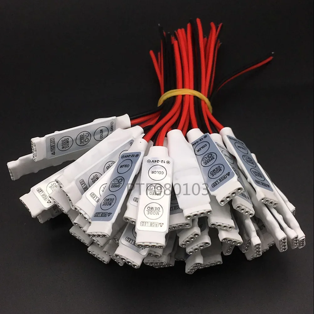 20 шт. мини-контроллер RGB диммер 19 динамических режимов цветов 12 В постоянного тока