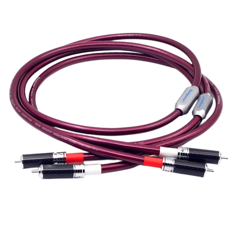 

Кабель RCA из чистого серебра 4N, проводник с родиевым покрытием, для разъема hi-fi звука, для CD-плеера, DAC