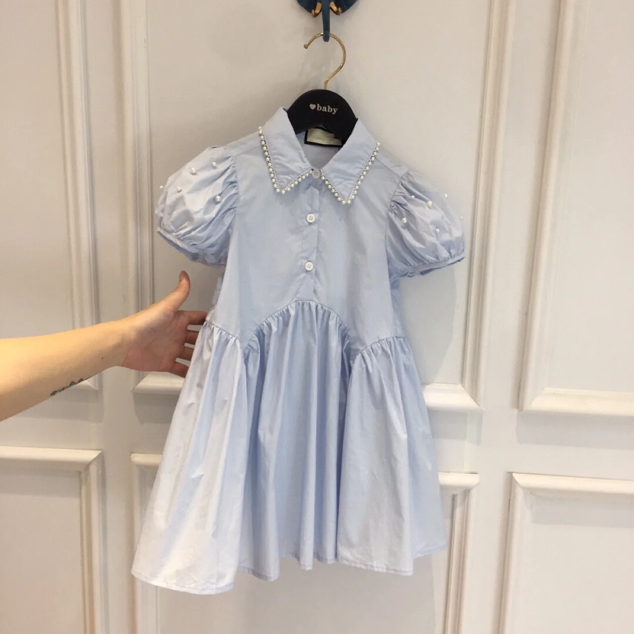 

Kids Dresses for Girls Custom Girls Dress 2022 New Pearl Customization Big Girls Clothes Size 14/16