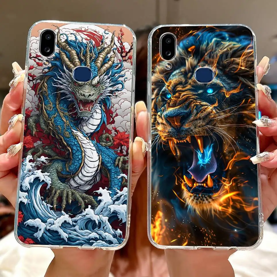 Фото Прозрачный мягкий тонкий чехол для телефона Samsung Galaxy A10s A10 Samsung M01s A105F A107F, роскошный девчачий модный чехол с цветочным рисунком №5