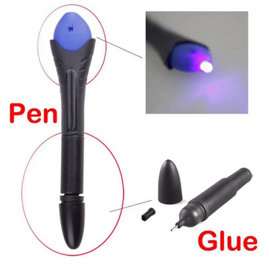 

5 Second Quick Fix Liquid Glue Pen Super Powered Liquid Plastic Welding Compound Office Supplies UV Light Repair Tool