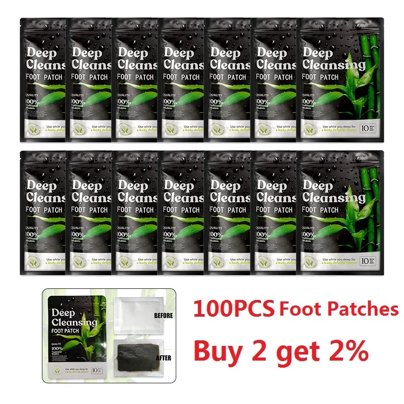 

10-50PCS Detox Foot Patches for Stress Relief Deep Sleep Natural Herbal Toxins Cleansing Pad Health Care Dropshipping Pedicure