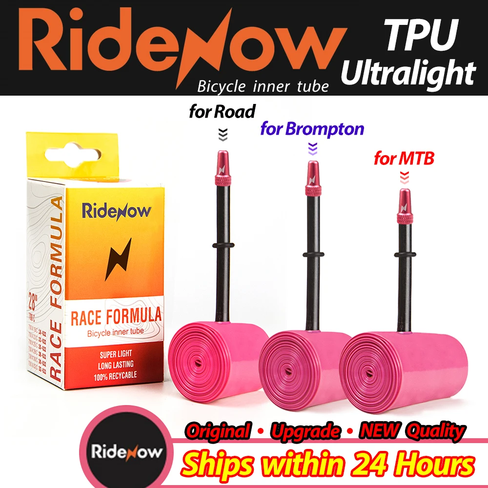 RideNow Ultralight Bike Inner Tube 700 x 18 25 28 32 Road MTB Bicycle TPU Material Tire 65mm Length French Valve Super Light