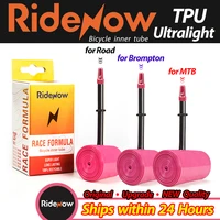 ridenow ultralight bike inner tube 700 x 18 25 28 32 road mtb bicycle tpu material tire 65mm length french valve super light