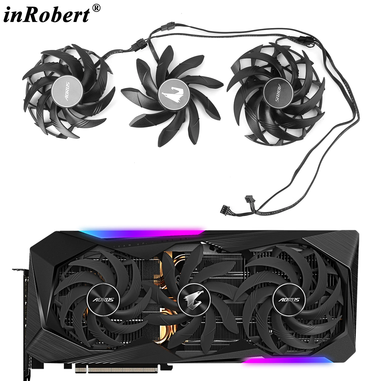 

Graphics Card Fan PLD10015B12H DC12V 0.55A 4Pin for Gigabyte AORUS GeForce RTX 3080 RTX 3090 XTREME