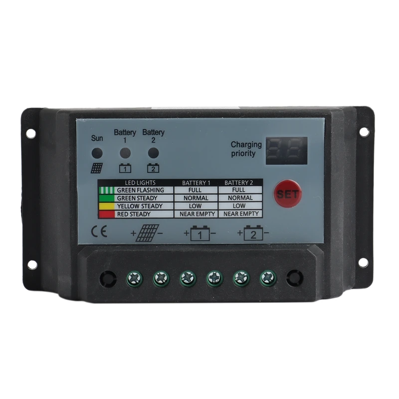 20 А регулятор солнечного зарядного устройства с двойной батареей подходит для