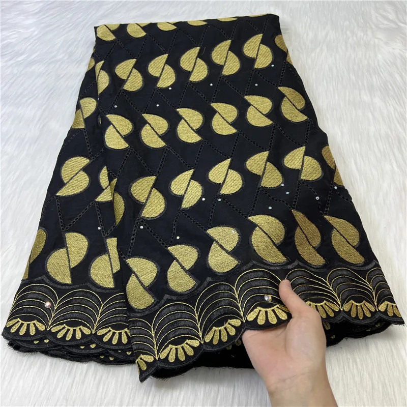 

Fashion Swiss Lace Fabric Embroidered Austria Cotton 2023 Dubai African Lace Fabric 5Yard Swiss Voile Lace For Wedding 23A24