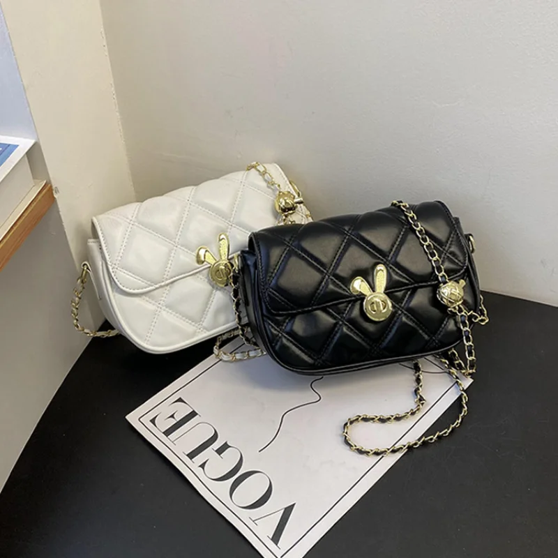 

Women's Fashion Chain Mini Shoulder Bags New Lingge Casual Crossbody Small Square Bags Luxury Leather Ladies Designer Handbags