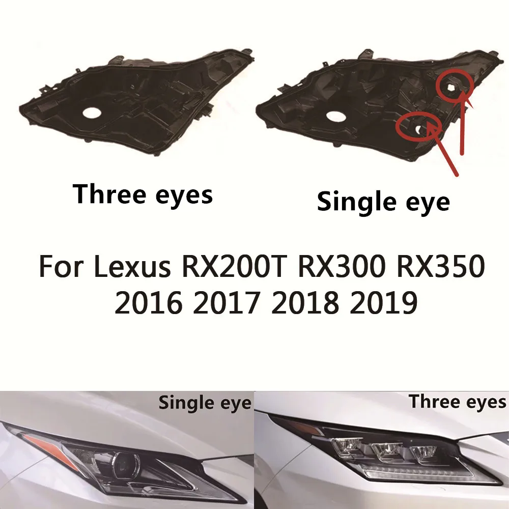 Фото Для Lexus RX200T RX300 RX350 2016 2017 2018 2019 База фары Дом заднего фар автомобиля Задняя база Автомобильная фара Задний дом №2