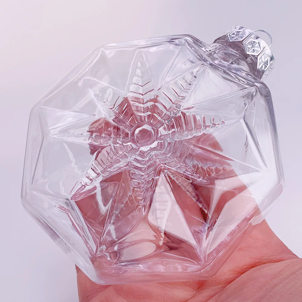 

Promotion -6 Pieces x DIY Shatterproof Transparent Home Christmas Decoration Bauble Ball Ornament 100mm Plastic Snowflake