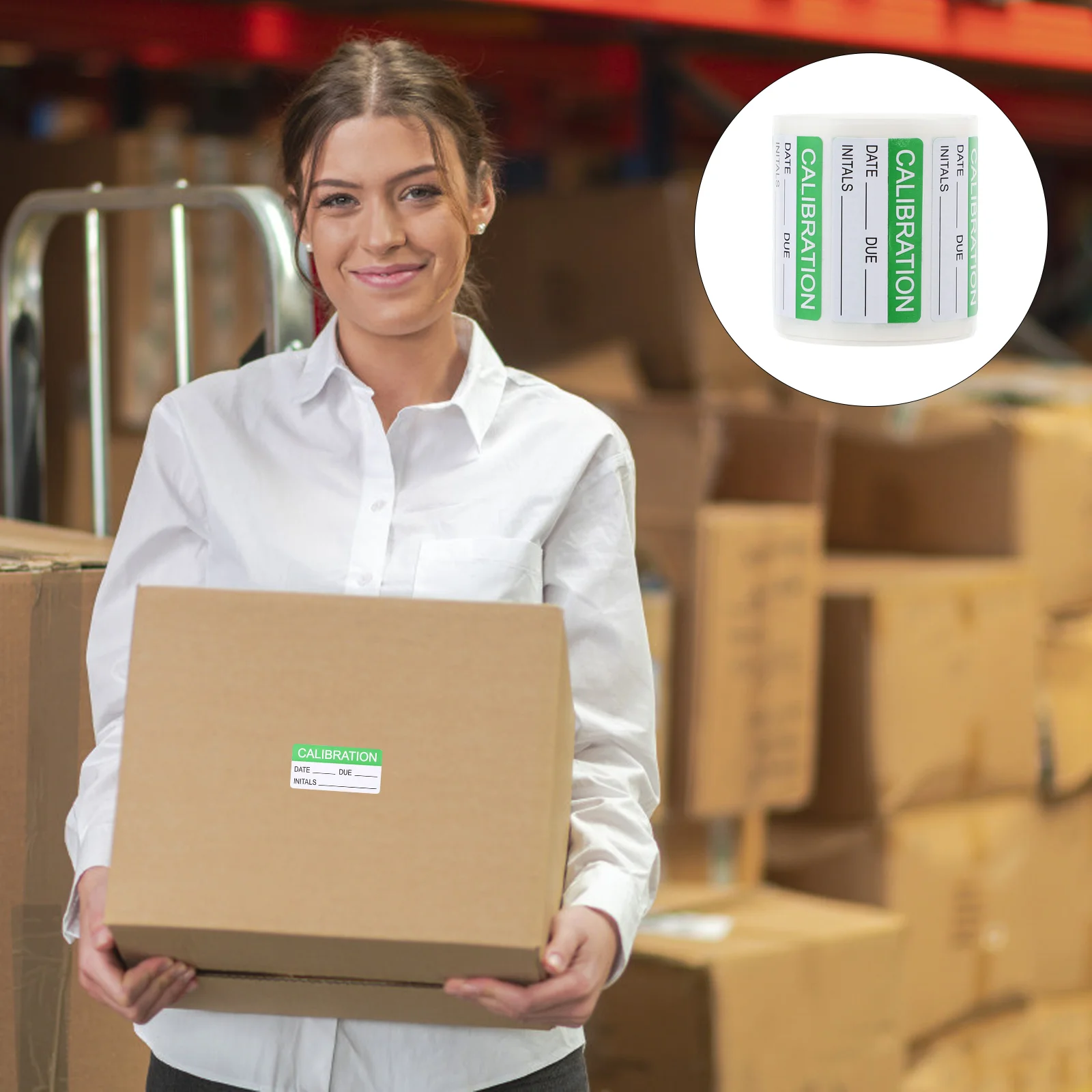 

Самоламинирующиеся Калибровочные этикетки-записывающие клейкие Калибровочные наклейки, 300 этикеток на рулоне