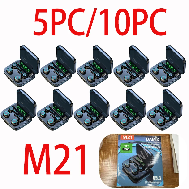 

Беспроводные наушники M21, TWS, Bluetooth 5,3, двойные наушники-вкладыши, стереогарнитура для двух человек