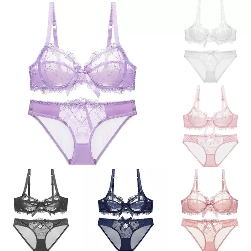 

2 шт./комплект, ультратонкие прозрачные кружевные трусики с бантиком