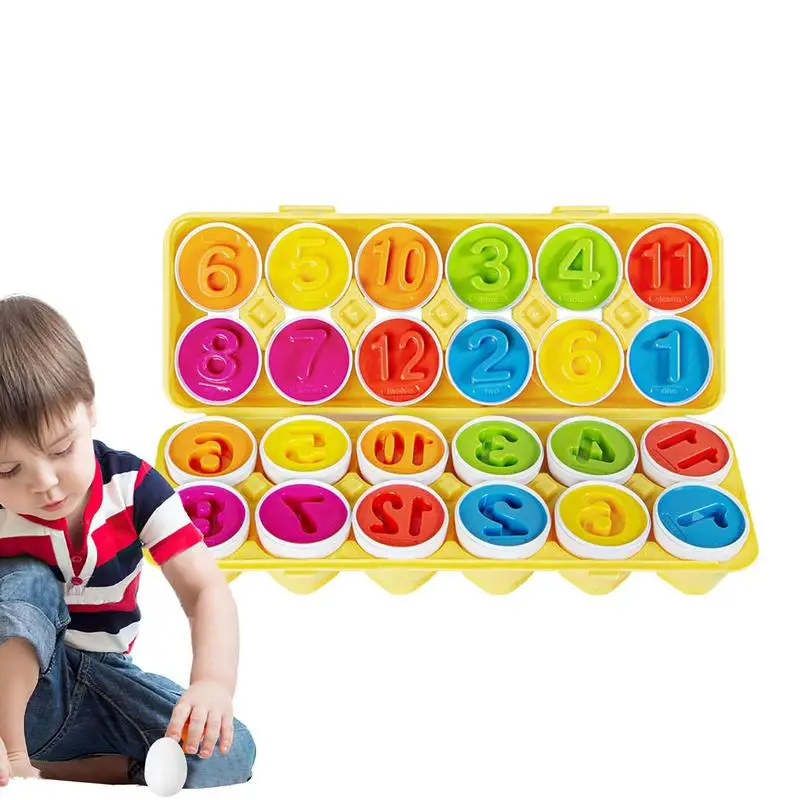 

Egg Matching Toy 12 Pcs Shape And Color Matching Easter Egg Toy Matching Eggs Learning Toys For Kids Preschool Educational Toy