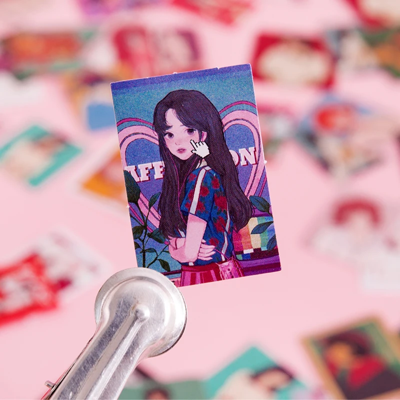 

46 листов, декоративные коробки-наклейки для дневника, 44 х44 мм