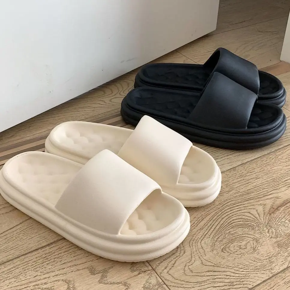 

Yasuk All Season Fashion Women's Men's Casual Simple Soft Indoor And Outside Home Slippers Non-Slip Sloid Couples Unisex