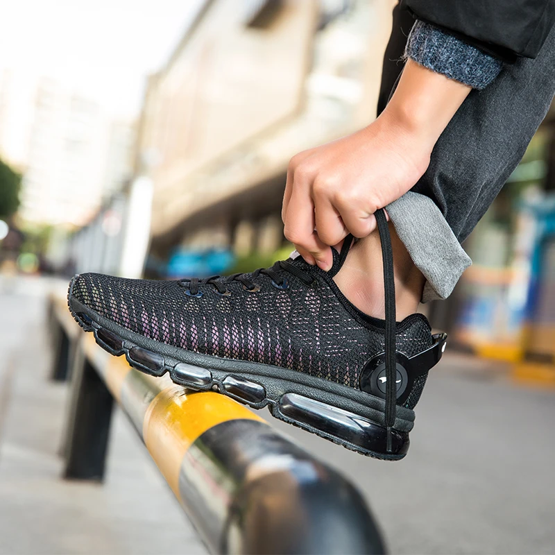 ONEMIX Sneakers Men Running Shoes High Top Cool Reflective Vamp Air Cushion Training Sports Jogging Shoes Plus Size