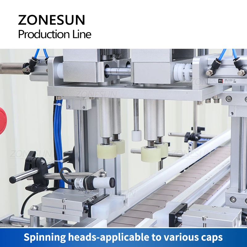 ZONESUN ZS-RPCL1 Automatic Production Line Paste Filling Sauce Jam Round Bottle Screw Capping Labeling Servo Motor Machine
