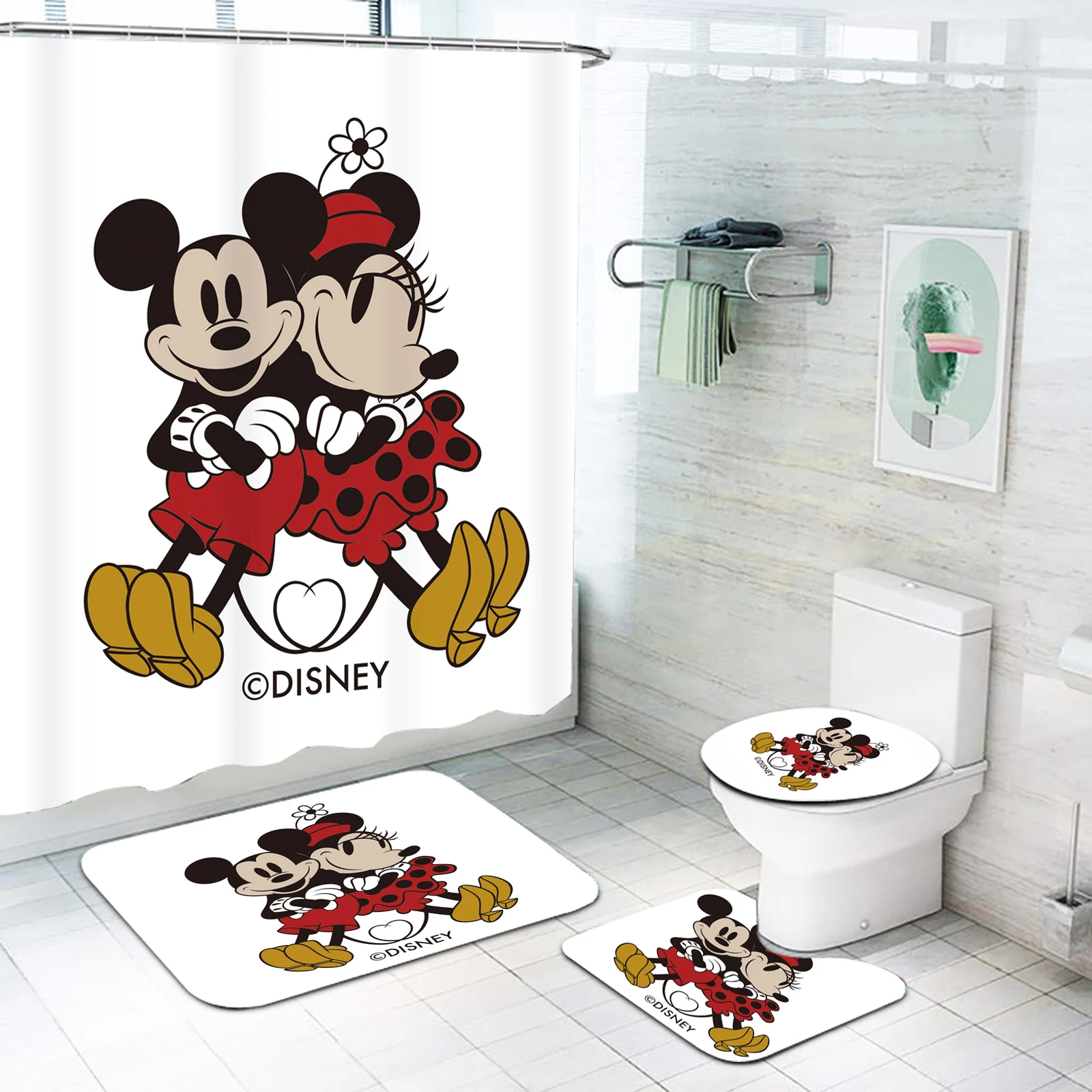 Коврики для душа Mickey Disney различные размеры мультфильм ванной Kawaii отличный