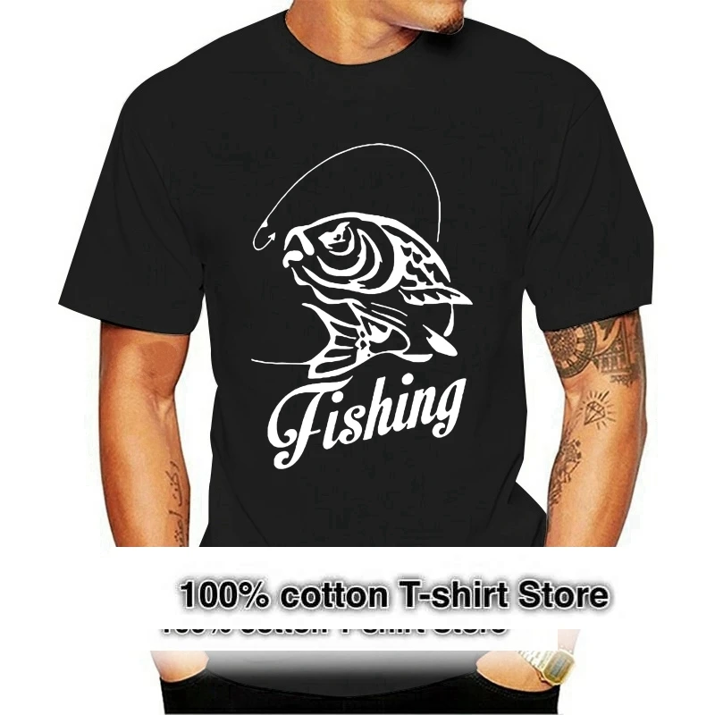 

Summer New Fashion Fishinger Carp T-Shirt Men Funny Cotton Print High Quality Shirts Brand Clothing Short Sleeve T Shirt