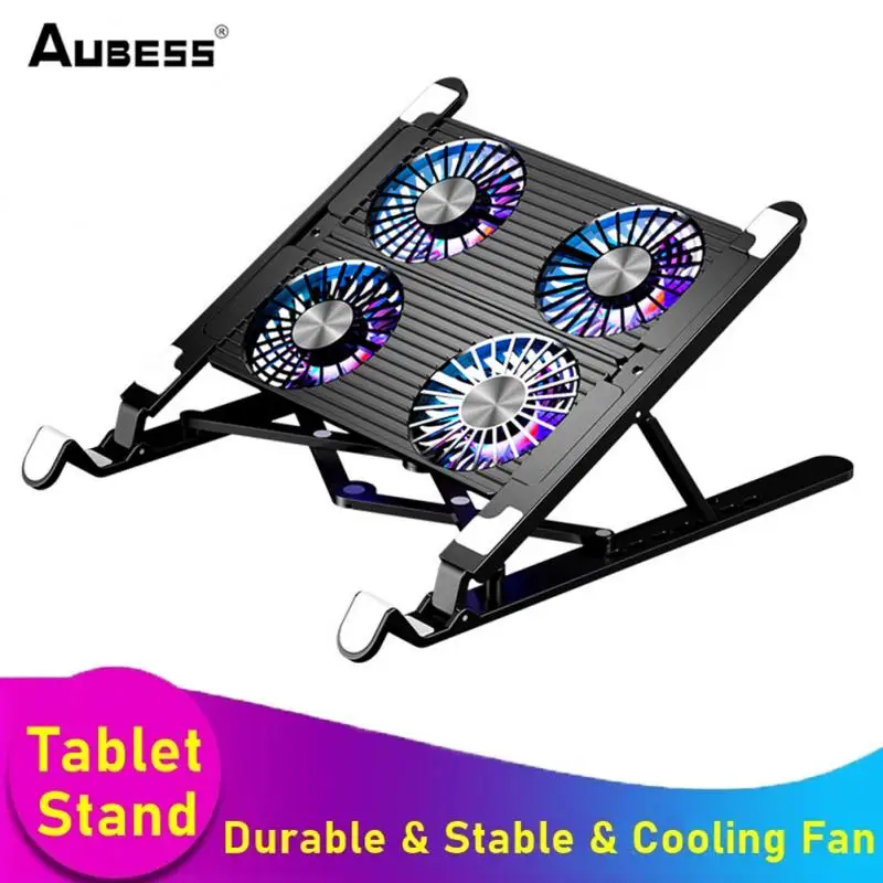 

Складная подставка для ноутбука Aubess с охлаждающей подставкой, регулируемый держатель для ноутбука и планшета Macbook, для офиса и игр, Cooller