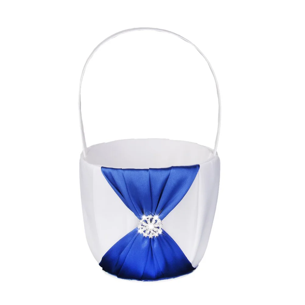 

Girl Satin Flower Basket for Wedding Party Decoration