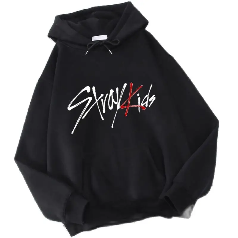 

Stray Kids Unisex New Fashion Long Sleeve Printed Hoodies Front Pocket Inside Fleece Pullover Sweater Sweatshirt