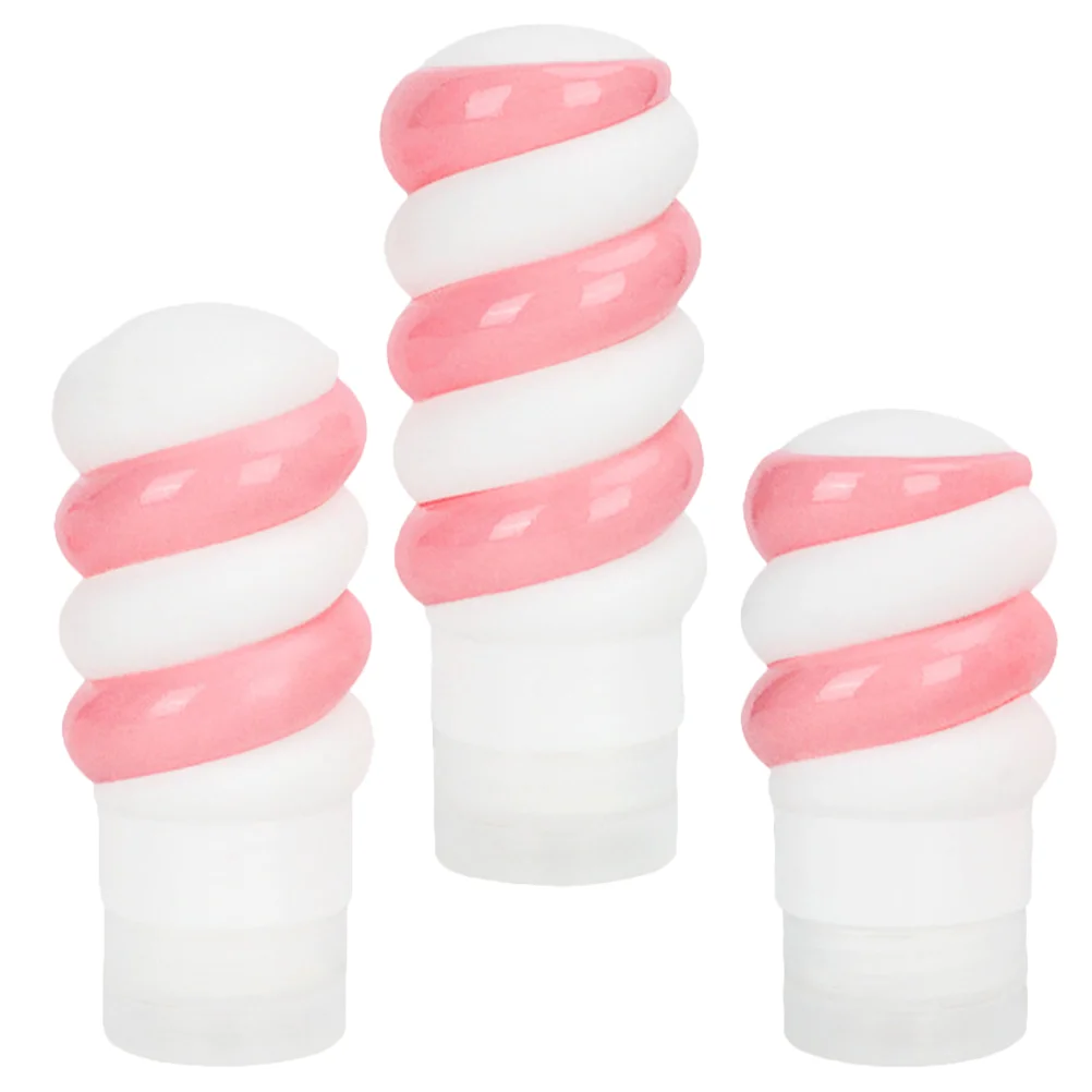 

3 Pcs Silica Gel Bottle Travel Containers Lotion Bottles Outdoor Silicone Abs Shampoo
