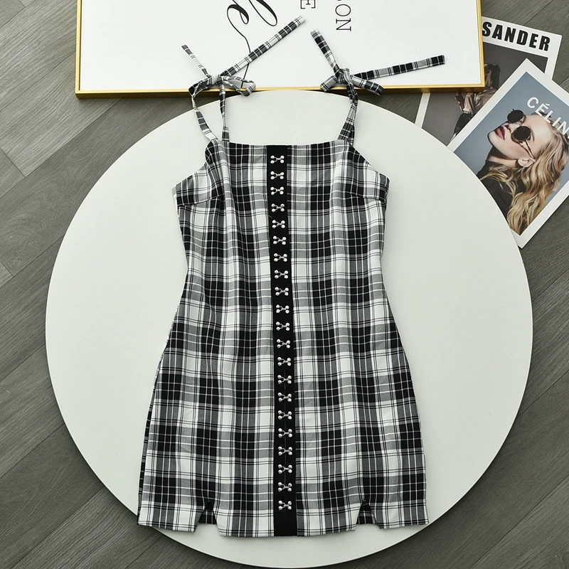 

2022 Summer Tall Slim Mid Length Suspender Skims Dress