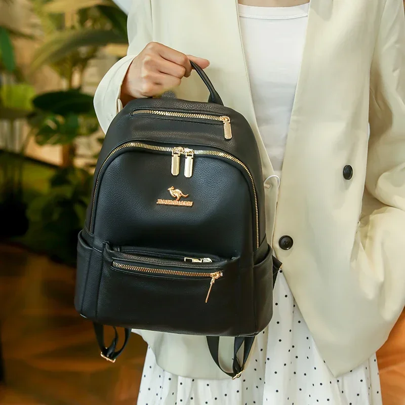 Модные однотонные повседневные молодежные рюкзаки большой вместимости на