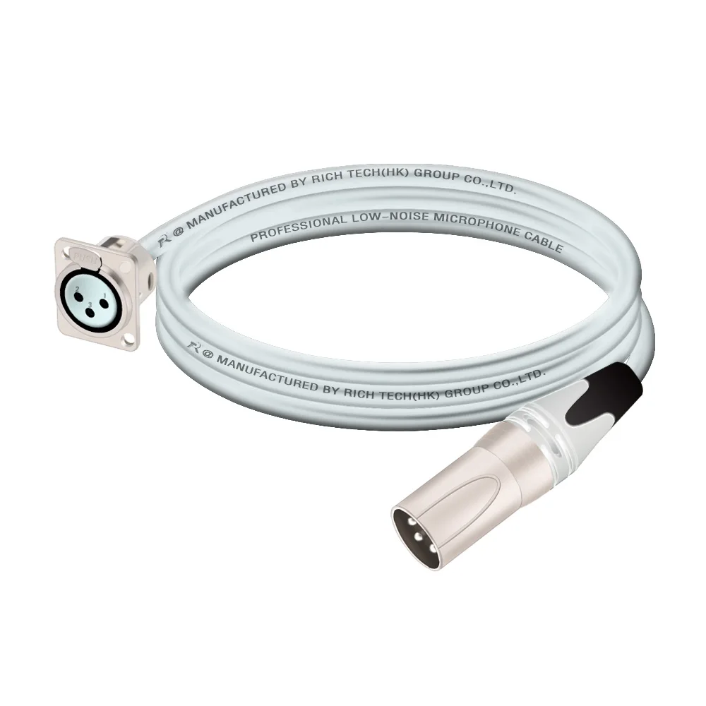 3Pin XLR M/F к D-образному F/M Кабельный разъем с панельным креплением Проходная