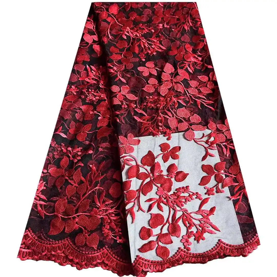 

Высококачественная сетчатая кружевная ткань в нигерийском стиле, бесплатная доставка, Тюль с вышивкой, рукоделие, дизайн шитья, женское свадебное платье, юбка для выпускного вечера, 5 ярдов