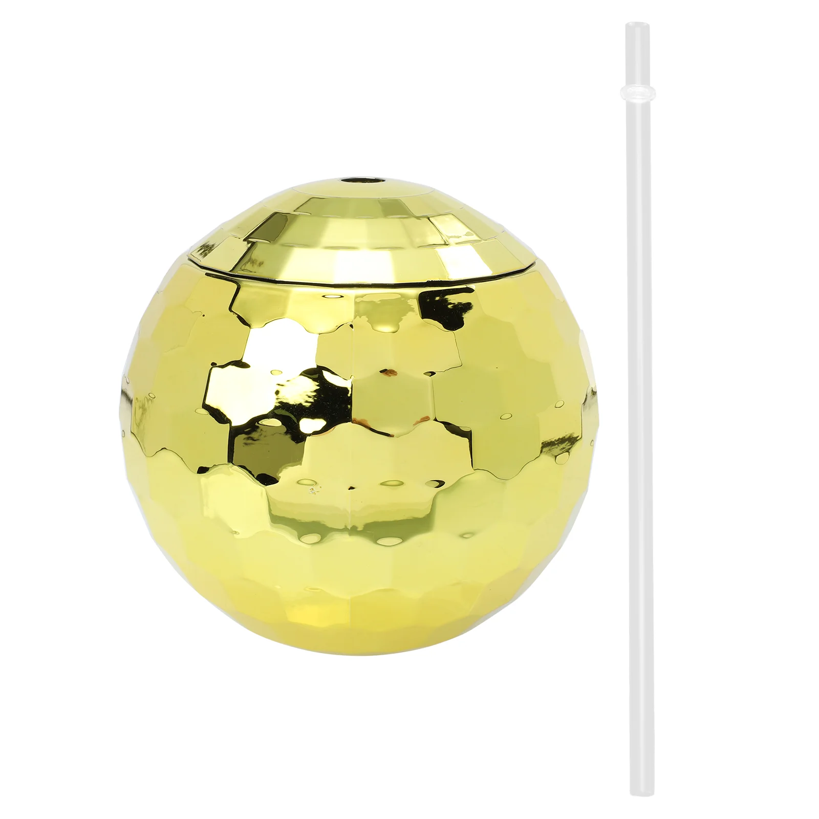 

Disco Straw Cup Plastic Cup with Lid and Straw Plastic Mug with Lid Novelty Sippy Cup Bar Champagne Cup