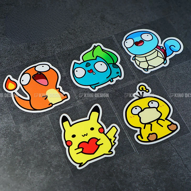 

Pokemon Bumper Stickers Q Version Pikachu Blastoise Charmander Stickers Cartoon Creative Car Tram Waterproof Scratch Stickers