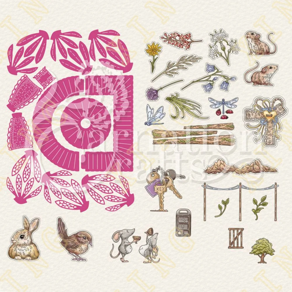 

2022 New Wild Wonders Collection Wild Flower Buck Pip Dandelion Burdock Metal Cutting Dies Scrapbook Diary Decoration Stencil